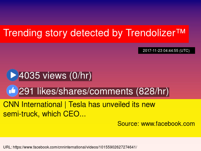 This Is Tesla 8217 S New All Electric Truck The Semi Cnn International Tesla Has Unveiled Its New Semi Truck Which Ceo Stats