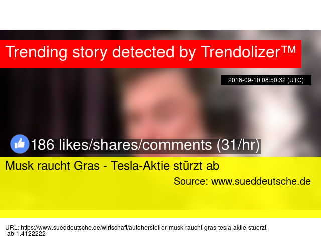 Musk Raucht Gras Tesla Aktie St Uuml Rzt Ab